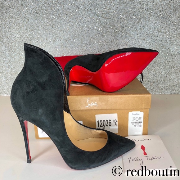 Christian Louboutin Shoes - Mea Culpa 120 black suede flared pumps. Louboutin